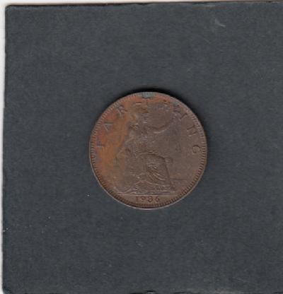 Beschrijving: 1 Farthing GEORGIUS V